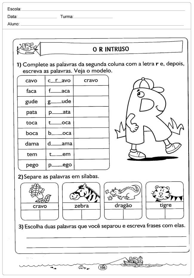 Atividades de português 3º ano