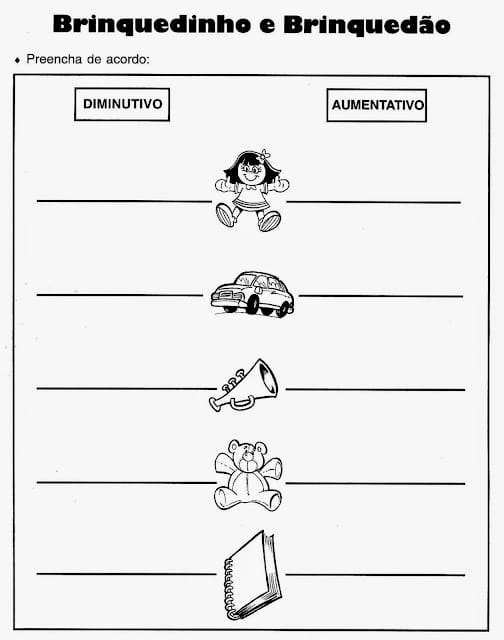 Atividades de português 3º ano