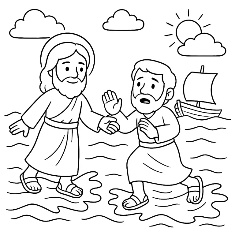 Desenho de Jesus para colorir e imprimir