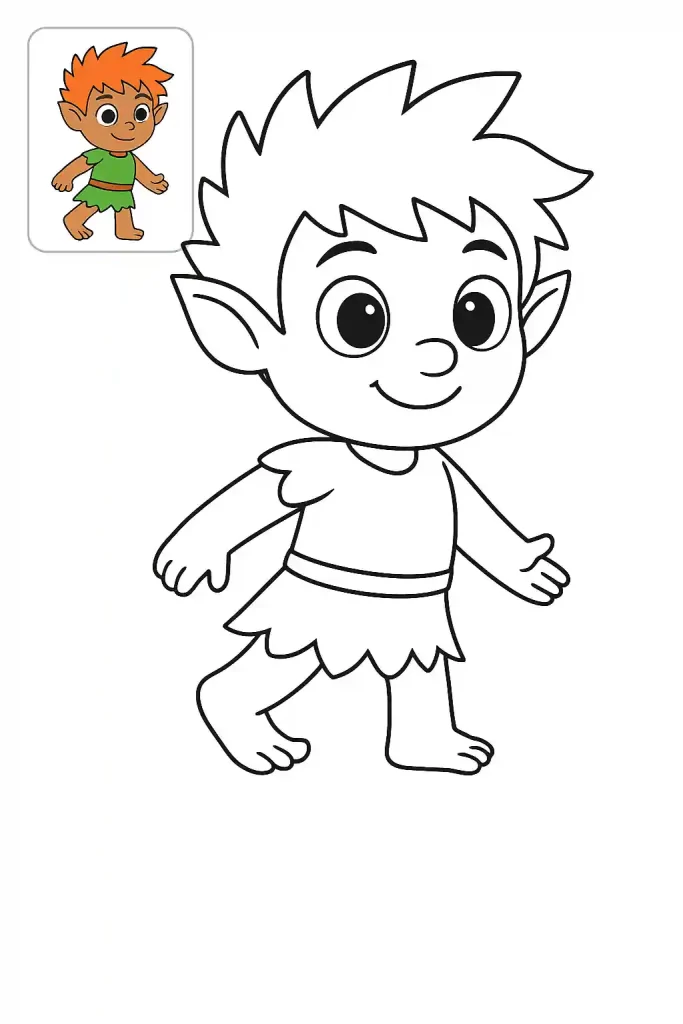 Curupira para pintar