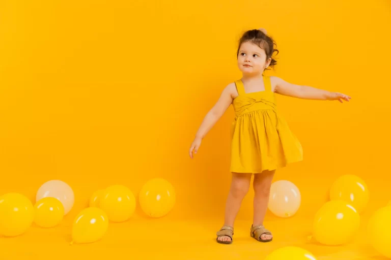 Vestidos Amarelo Infantil