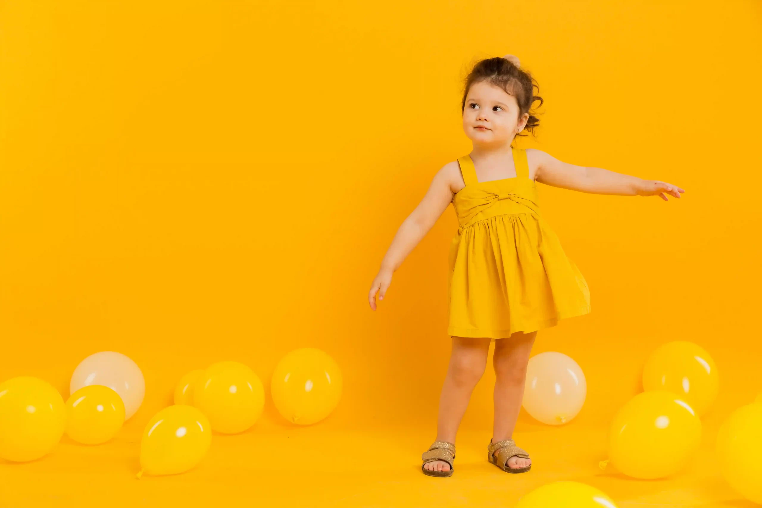 Vestidos Amarelo Infantil